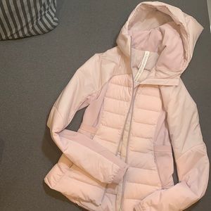 Lululemon down for it all porcelain pink size4